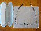 Zenni Optical - glasses case and microfiber cloth overhead view